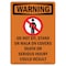 Signmission OSHA WARNING Sign, Do Not Sit Stand W/ Symbol, 14in X 10in Decal, 10" W, 14" L, Portrait OS-WS-D-1014-V-13101 - alternate 1